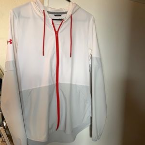 Hurley white and grey windbreaker